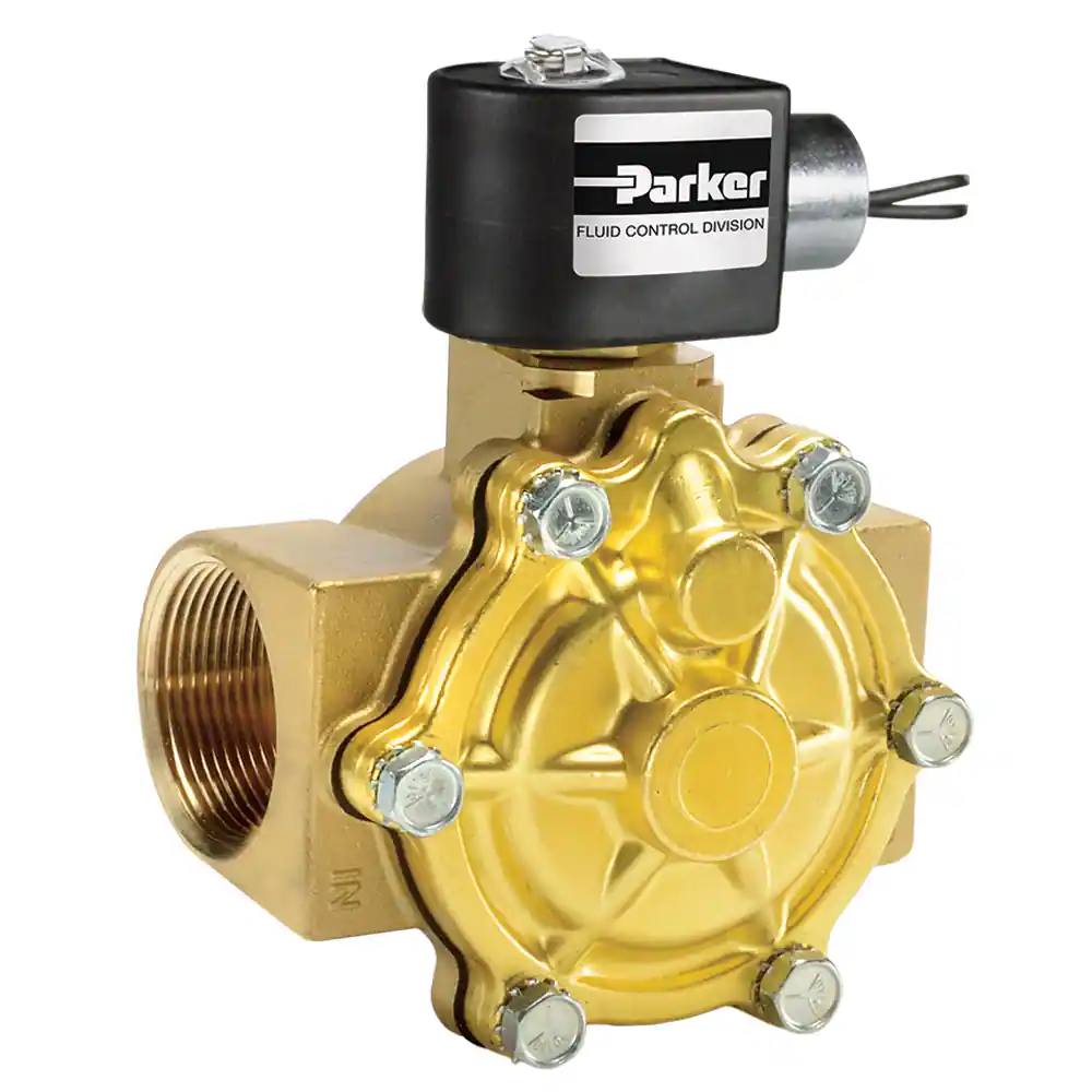 Parker 2-Way Normally Closed, 1-1/2″ NPT Solenoid Valve